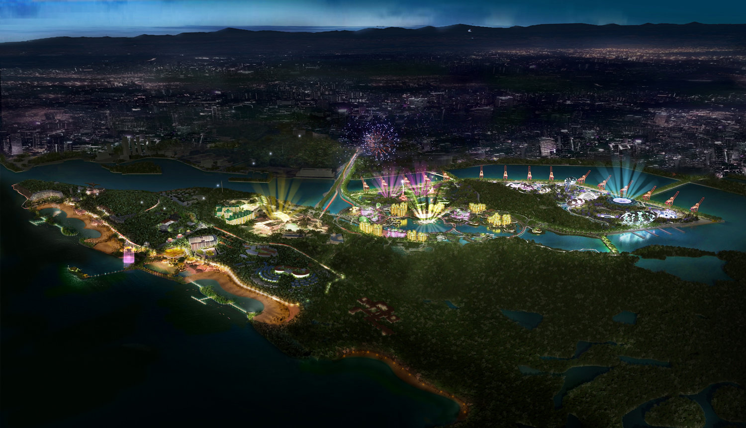 Bird eye view (night)